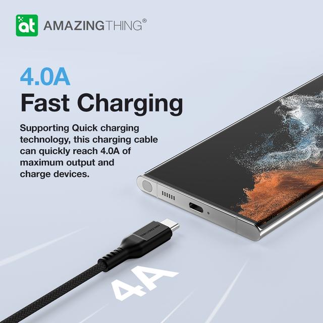 كيبل تايب سي الى يو اس بي آي شحن سريع 2.1 متر ثاندر برو من أميزنغ ثينغ لون أسود At thunder pro usb c to usb a cable - SW1hZ2U6MTQ1ODg1NA==