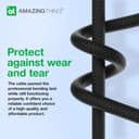 سلك شاحن ايفون لايتنينغ من يو اس بي سي ثاندر برو 3.2 أمبير 30 وات 1.1 متر لون أسود من أميزنغ ثينغ At thunder pro usb c to lightning