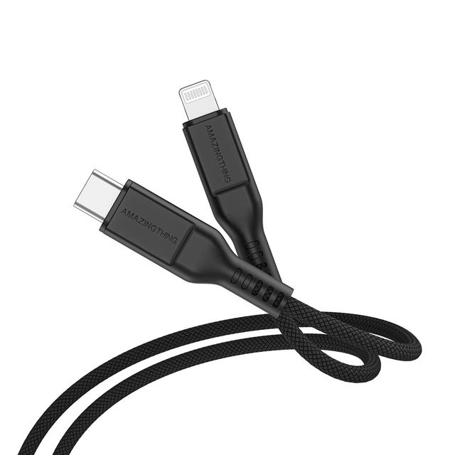 At thunder pro usb-c to lightning 3.2a 30w 1.1m cable black - SW1hZ2U6MTQ2MDc0MA==