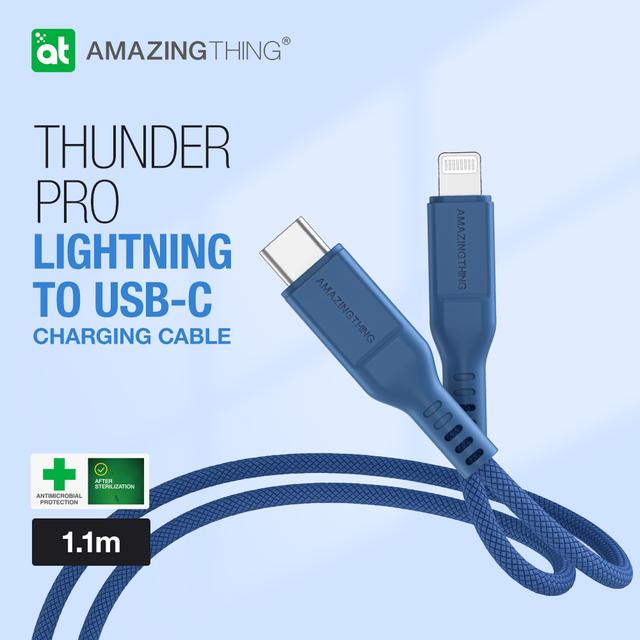 At thunder pro usb-c to lightning 3.2a 30w 1.1m cable black - SW1hZ2U6MTQ1OTQ3OQ==