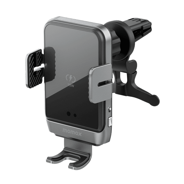 Momax rotating 15w qc 3 wireleess car mount black