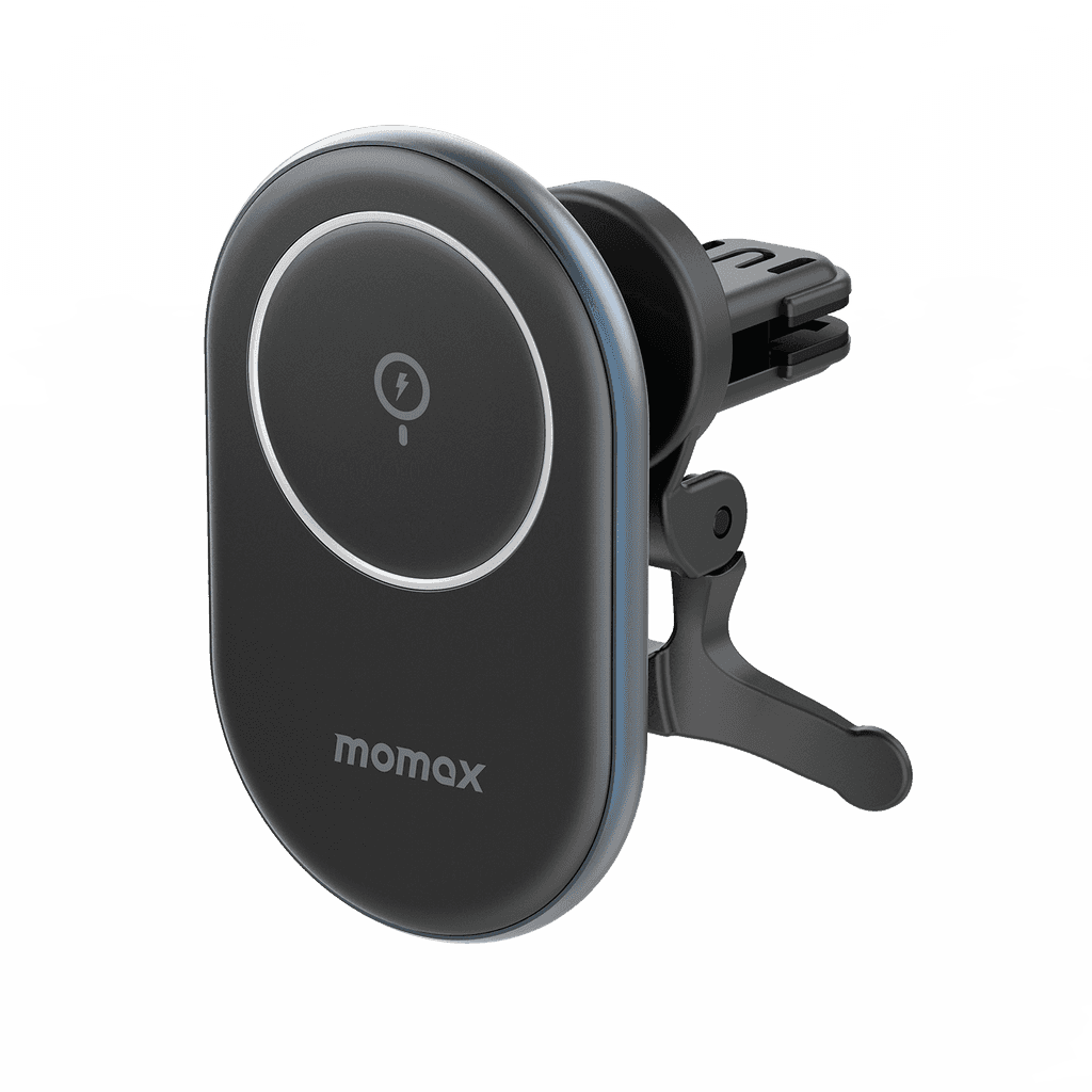 شاحن جوال للسيارة ستاند مغناطيسي جي ماغ مونت 2 15 وات من موماكس لون أسود Momax q.mag mount 2 15w magsafe wireless car mount