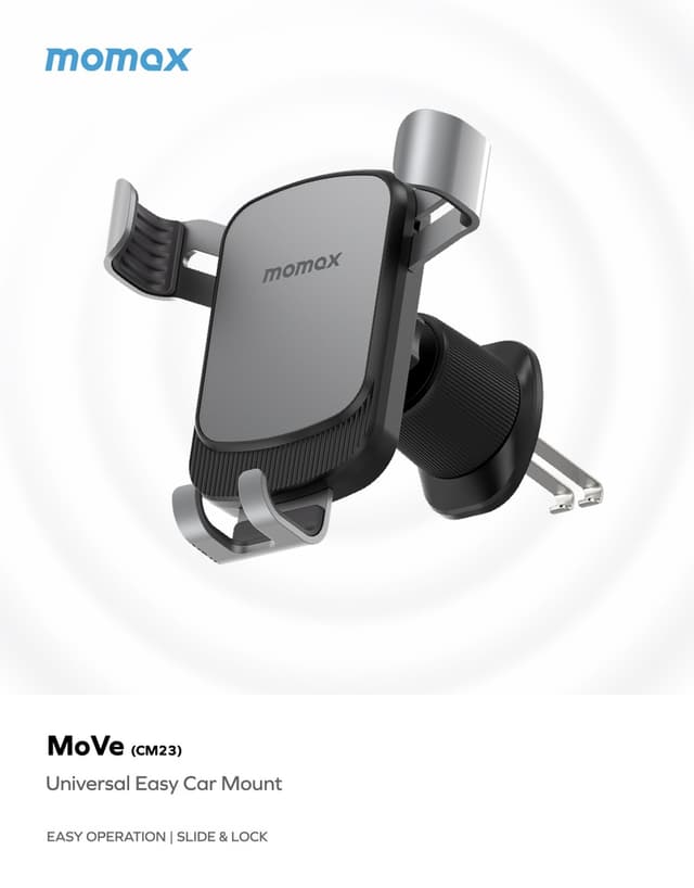Momax move universal easy car mount space grey