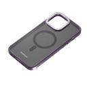 كفر جوال ايفون 14 برو ماكس 6.7 بوصة هايبرد مغناطيسي ماغ سيف لون أسود وحواف بنفسجية من موماكس Momax iphone 14 pro max hybrid magnetic case