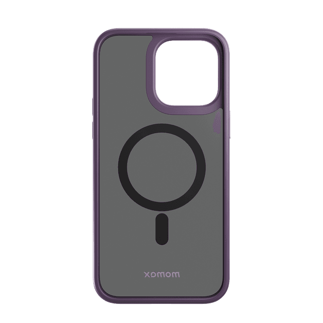 كفر جوال ايفون 14 برو ماكس 6.7 بوصة هايبرد مغناطيسي ماغ سيف لون أسود وحواف بنفسجية من موماكس Momax iphone 14 pro max hybrid magnetic case