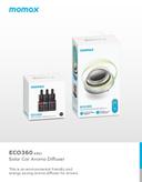 فواحة سيارة ايكو 360 تعمل بالطاقة الشمسية لون فضي من موماكس Momax eco360 solar car aroma diffuser