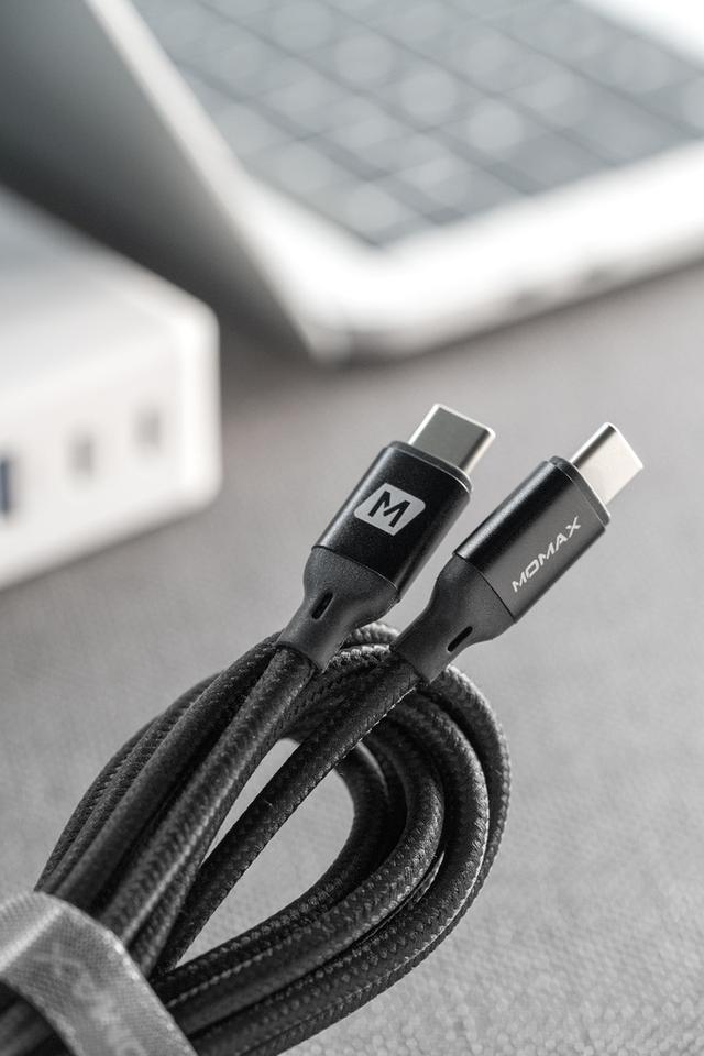 وصلة تايب سي الى تايب سي غو لينك 100 وات 2 متر بي دي من موماكس لون أسود Momax go link usb c to usb c pd cable - SW1hZ2U6MTQ1ODA5MQ==