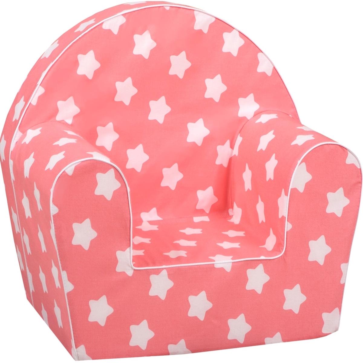 كنبة اطفال تصميم نجوم بيضاء ديل سيت Delsit Arm Chair Pink With Stars