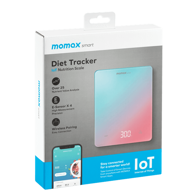 ميزان الكتروني للأكل للنظام الغذائي من موماكس Momax diet tracking nutrition scale with iot function dreamy