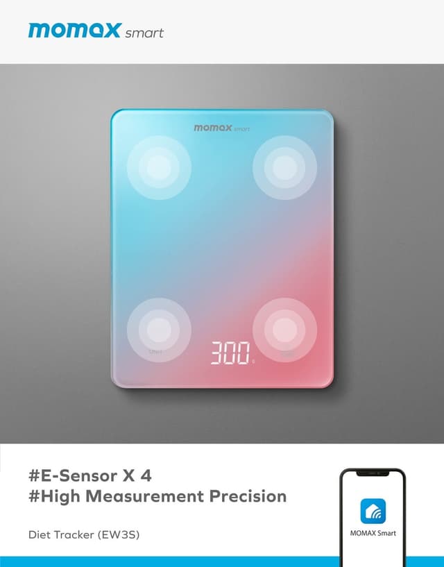 ميزان الكتروني للأكل للنظام الغذائي من موماكس Momax diet tracking nutrition scale with iot function dreamy