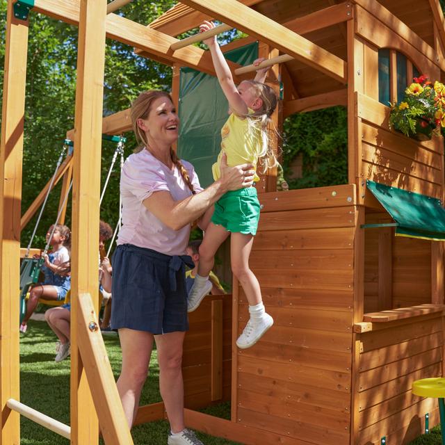 العاب اطفال خارجية + زحليطة ومرجوحة كيد كرافت ريدجفيو Kidkraft Ridgeview Outdoor Playset