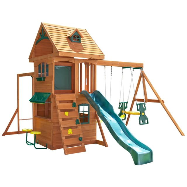 العاب اطفال خارجية + زحليطة ومرجوحة كيد كرافت ريدجفيو Kidkraft Ridgeview Outdoor Playset
