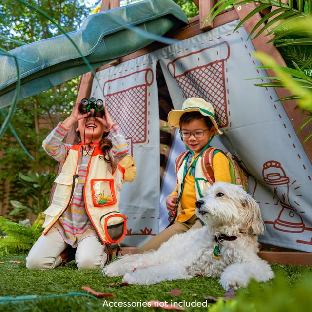 العاب اطفال خارجية + زحليطة ومرجوحة كيد كرافت رينجر ريتريت Kidkraft Ranger Retreat Outdoor Playset