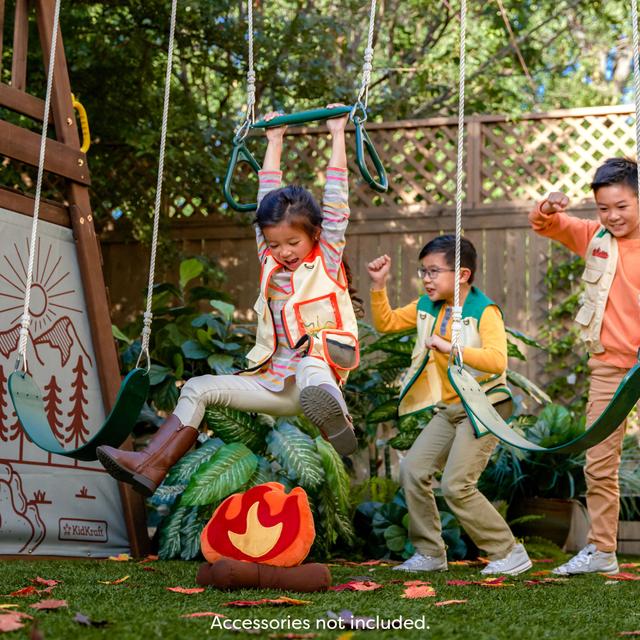 العاب اطفال خارجية + زحليطة ومرجوحة كيد كرافت رينجر ريتريت Kidkraft Ranger Retreat Outdoor Playset