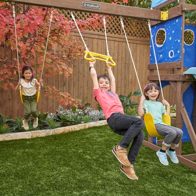 العاب اطفال خارجية + زحليقة ومرجوحة كيد كرافت اوفرلوك تشالنج  Kidkraft Overlook Challenge Outdoor Playset - SW1hZ2U6MTQ2ODc5Nw==