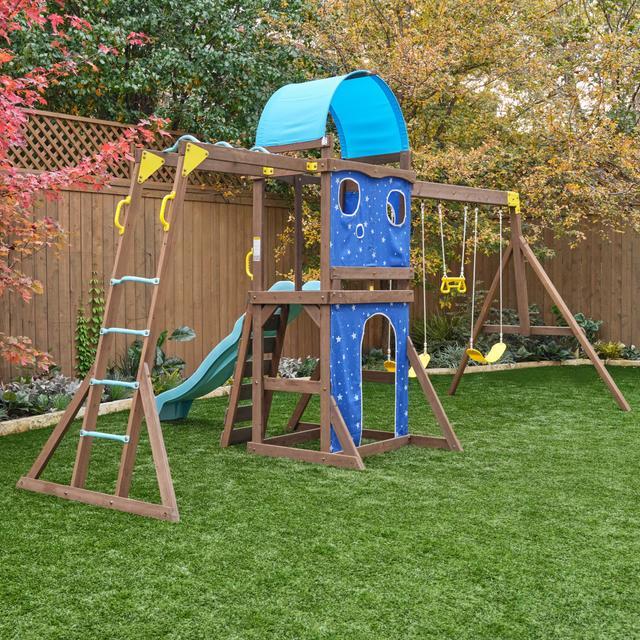 العاب اطفال خارجية + زحليقة ومرجوحة كيد كرافت اوفرلوك تشالنج  Kidkraft Overlook Challenge Outdoor Playset - SW1hZ2U6MTQ2ODc4Ng==