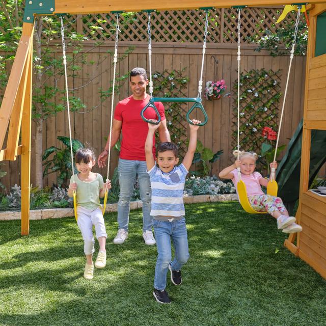 العاب اطفال خارجية + زحليطة ومرجوحة كيد كرافت اوفر لاند Kidkraft Overland Heights Outdoor Playset
