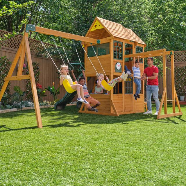 العاب اطفال خارجية + زحليطة ومرجوحة كيد كرافت اوفر لاند Kidkraft Overland Heights Outdoor Playset