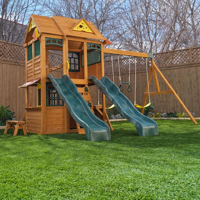 العاب اطفال خارجية + زحليطة ومرجوحة كيد كرافت اوفر لاند Kidkraft Overland Heights Outdoor Playset - SW1hZ2U6MTQ2ODc2MA==