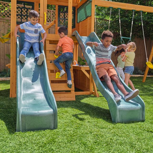 العاب اطفال خارجية + زحليطة ومرجوحة كيد كرافت اوفر لاند Kidkraft Overland Heights Outdoor Playset
