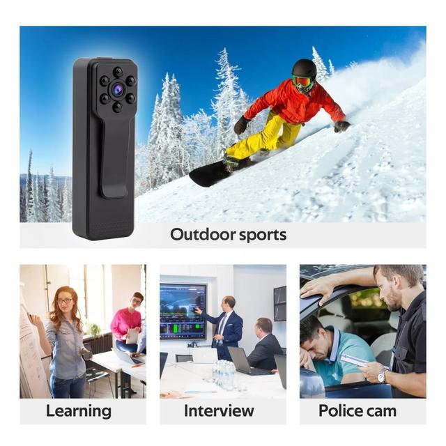 كاميرا صغيرة لاسلكية رياضية 1080 بكسل Pocket Clip Sports DV Camera Wearable Action Camera