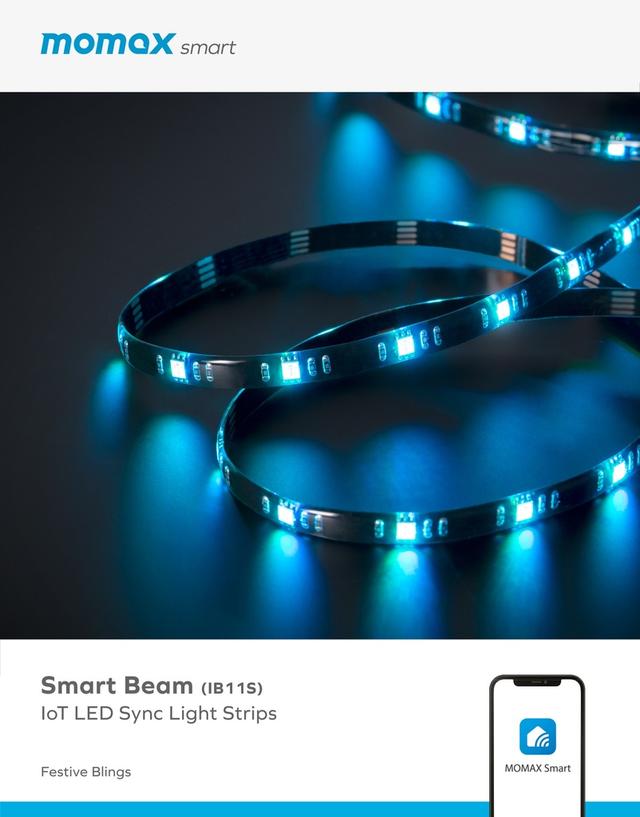 Momax smart beam iot led sync light strips black