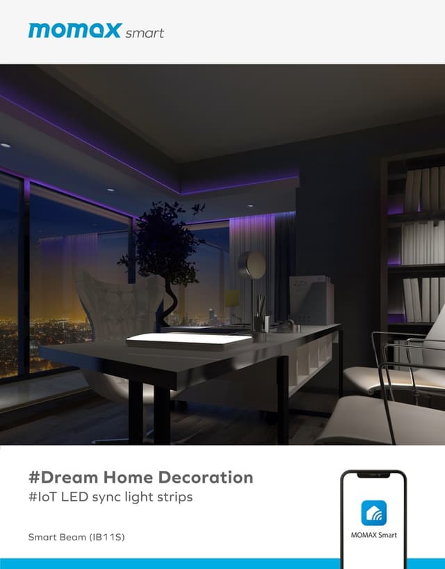 Momax smart beam iot led sync light strips black