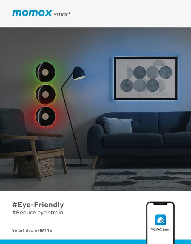 Momax smart beam iot led sync light strips black