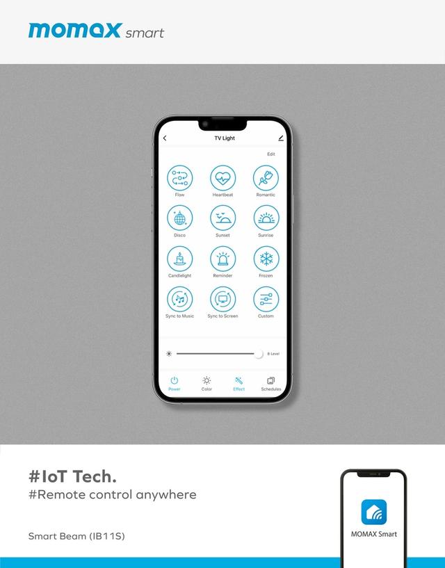 Momax smart beam iot led sync light strips black