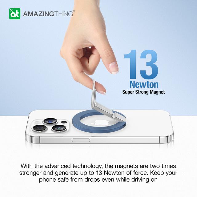 مسكة جوال مغناطيس حلقي متوافق مع ماغ سيف تيتان من أميزنغ ثينغ لون أزرق At titan magnetic phone ring - SW1hZ2U6MTQ1ODYzMw==