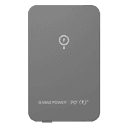 شاحن متنقل لاسلكي 10000 ميلي أمبير متوافق مع ماغ سيف كيو ماغ باور 7 من موماكس لون رمادي Momax magsafe wireless power bank