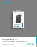شاحن متنقل لاسلكي 10000 ميلي أمبير متوافق مع ماغ سيف كيو ماغ باور 7 من موماكس لون فضي Momax  magsafe wireless power bank - 298100