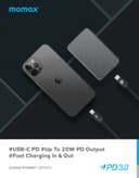 شاحن متنقل لاسلكي 10000 ميلي أمبير متوافق مع ماغ سيف كيو ماغ باور 7 من موماكس لون فضي Momax  magsafe wireless power bank - 298097