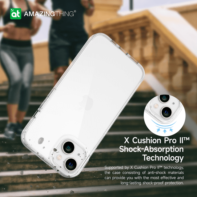 At iphone 14 6.1''minimal drop proof case transparent