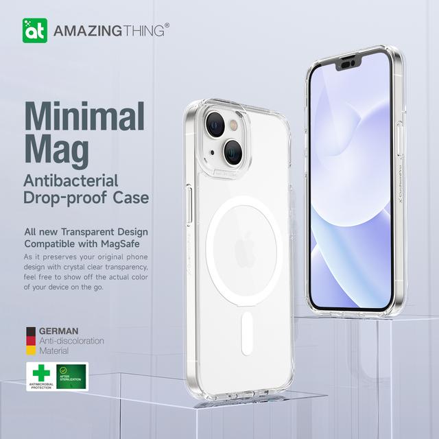 At iphone 14 6.1''minimal magsafe drop proof case transparent - SW1hZ2U6MTQ1ODAzNw==