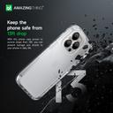 كفر جوال ايفون 14 برو 6.1 بوصة اكسبلورر برو مقاوم للصدمات لون شفاف من أميزنغ ثينغ At iphone 14 pro explorer pro drop proof case