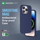 كفر جوال ايفون 14 برو 6.1 بوصة ماغ سيف سيليكون ناعم لون كحلي من أميزنغ ثينغ At iphone 14 pro smoothie magsafe drop proof case - SW1hZ2U6MTQ2MDM0OQ==