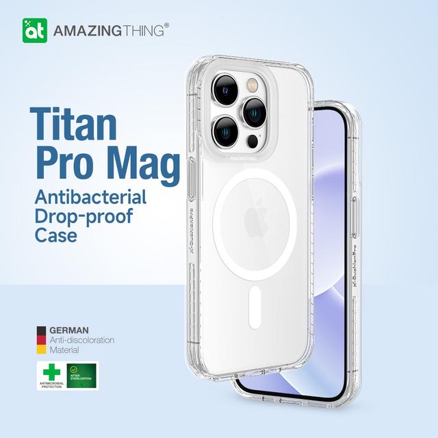 At iphone 14 pro 6.1'' titan pro magsafe drop proof case clear - SW1hZ2U6MTQ1OTAwMw==