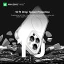 كفر جوال ايفون 14 برو 6.1 بوصة تيتان برو ماغ سيف مقاوم للسقوط لون شفاف من أميزنغ ثينغ At iphone 14 pro titan pro magsafe drop proof case purple