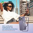 At iphone 14 pro 6.1'' titan pro magsafe drop proof case purple