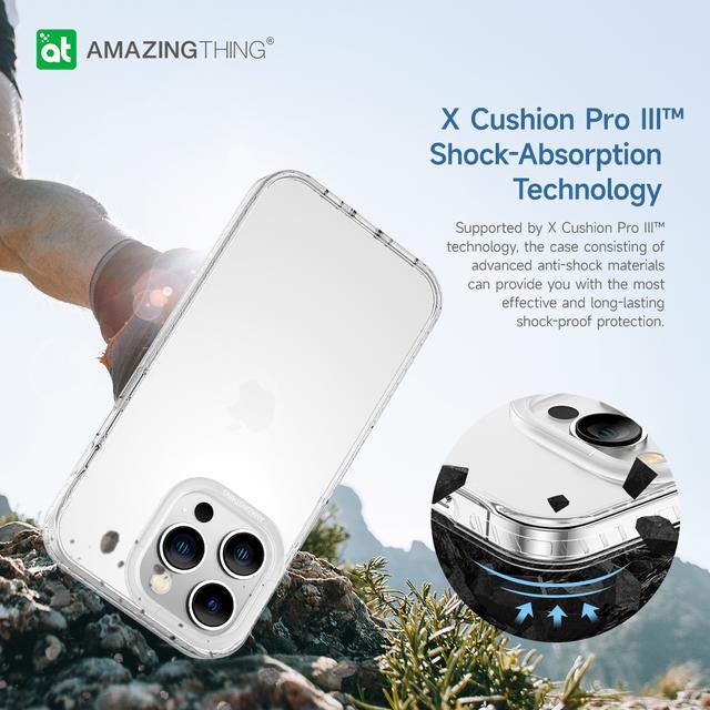 كفر جوال ايفون 14 برو تيتان 6.1 بوصة مقاوم للسقوط لون شفاف من أميزنغ ثينغ At iphone 14 pro titan pro drop proof case