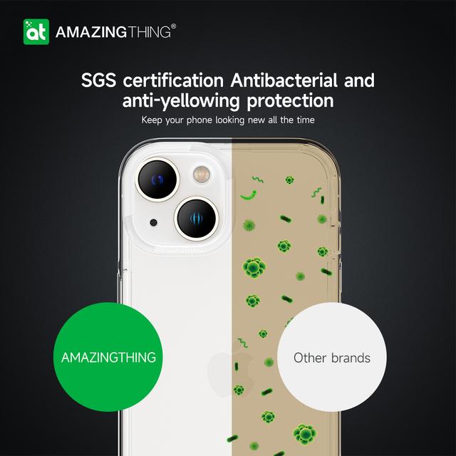 كفر جوال ايفون 14 بلس اكسبلورر برو 6.7 بوصة مقاوم الصدمات لون شفاف من أميزنغ ثينغ At iphone 14 plus explorer pro drop proof case