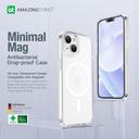 At iphone 14 plus 6.7'' minimal magsafe drop proof case transparent