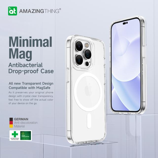 At iphone 14 pro max 6.7'' minimal magsafe drop proof case transparent - SW1hZ2U6MTQ1NzQ5OA==