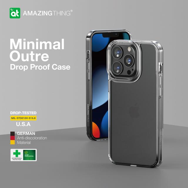 كفر جوال ايفون 13 برو 6.1 بوصة مينيمال مقاوم للسقوط لون شفاف من أميزنغ ثينغ At iphone 13 pro minimal drop proof case - SW1hZ2U6MTQ2MjYyNw==