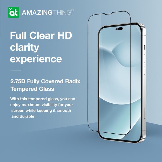 At iphone 14 pro 6.1'' 2.75d fully covered radix glass clear
