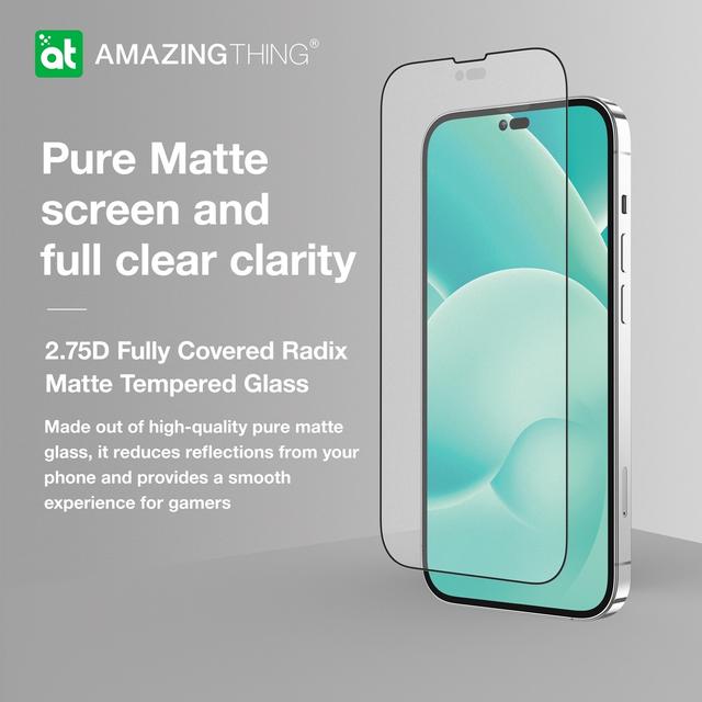 At iphone 14 pro 6.1'' 2.75d fully covered radix matte glass matte - SW1hZ2U6MTQ2MjUyMw==