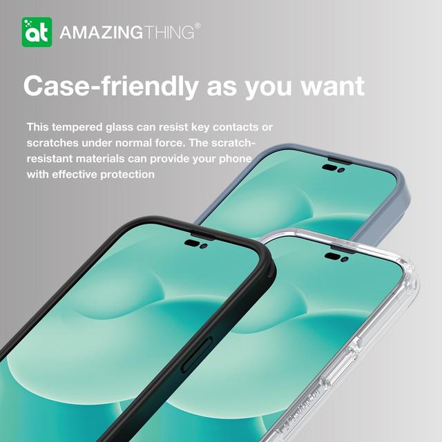 شاشة حماية زجاجية كاملة التغطية لأيفون 14 برو مع اطار حماية للجوانب من أميزنغ ثينغ At iphone 14 pro 6.1'' 2.75d fully covered radix matte glass matte