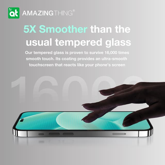 شاشة حماية زجاجية كاملة التغطية لأيفون 14 برو مع اطار حماية للجوانب من أميزنغ ثينغ At iphone 14 pro 6.1'' 2.75d fully covered radix matte glass matte