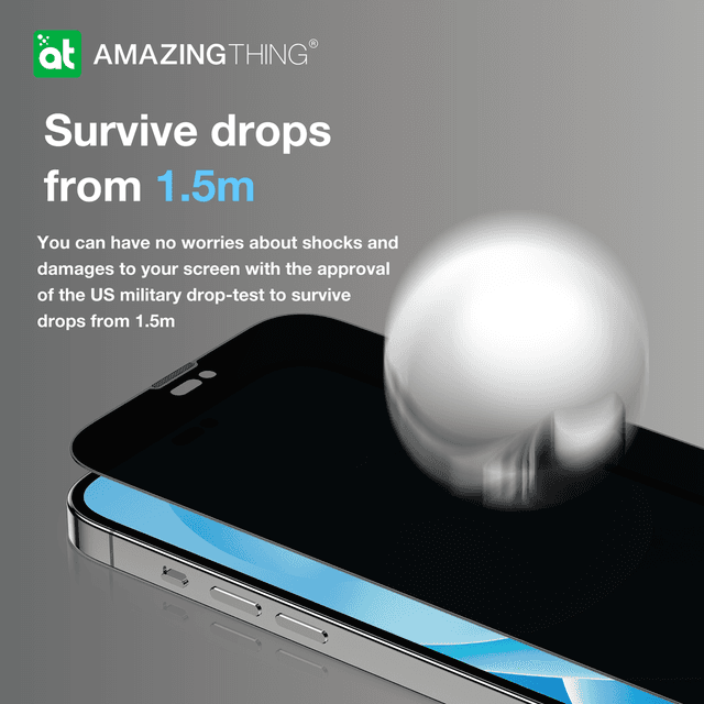 شاشة الملاقيف شاشة حماية زجاجية لايفون 14 بلس 2.75 دي من أميزنغ ثينغ At iphone 14 plus 6.7'' 2.75d dust filter titan privacy glass privacy